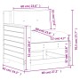 Sofá de jardín con reposabrazos y cojín madera maciza de pino de , Sofás de exterior - Ref: Foro24-844920, Precio: 92,03 €, D...