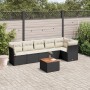 Set de comedor de jardín 7 pzas y cojines ratán sintético negro de , Conjuntos de jardín - Ref: Foro24-3255979, Precio: 412,7...