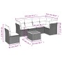 Set de comedor de jardín 7 pzas y cojines ratán sintético negro de , Conjuntos de jardín - Ref: Foro24-3255993, Precio: 412,7...