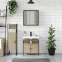 Set de muebles de baño 3 pzas madera contrachapada roble sonoma de , Muebles de baño - Ref: Foro24-3214756, Precio: 194,10 €,...