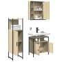 Set de muebles de baño 3 pzas madera contrachapada roble sonoma de , Muebles de baño - Ref: Foro24-3214756, Precio: 194,10 €,...