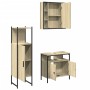 Set de muebles de baño 3 pzas madera contrachapada roble sonoma de , Muebles de baño - Ref: Foro24-3214756, Precio: 194,10 €,...
