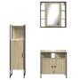 Set de muebles de baño 3 pzas madera contrachapada roble sonoma de , Muebles de baño - Ref: Foro24-3214756, Precio: 194,10 €,...