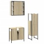 Set de muebles de baño 3 pzas madera contrachapada roble sonoma de , Muebles de baño - Ref: Foro24-3214756, Precio: 194,10 €,...