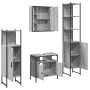 Set de armario de baño 4 pzas madera contrachapada gris sonoma de , Muebles de baño - Ref: Foro24-3214768, Precio: 254,51 €, ...
