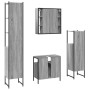 Set de armario de baño 4 pzas madera contrachapada gris sonoma de , Muebles de baño - Ref: Foro24-3214768, Precio: 254,51 €, ...