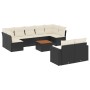 Set de sofás de jardín 10 pzas cojines ratán sintético negro de , Conjuntos de jardín - Ref: Foro24-3256602, Precio: 598,04 €...