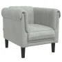 Sillón de terciopelo gris claro de , Sofás - Ref: Foro24-372565, Precio: 132,87 €, Descuento: %