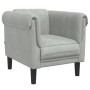 Sillón de terciopelo gris claro de , Sofás - Ref: Foro24-372565, Precio: 134,79 €, Descuento: %