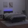 Cama box spring con colchón y LED terciopelo negro 120x190 cm de , Camas y somieres - Ref: Foro24-3270173, Precio: 417,22 €, ...