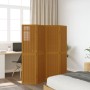Biombo separador de 4 paneles madera maciza paulownia marrón de , Divisores de ambientes - Ref: Foro24-358817, Precio: 105,79...