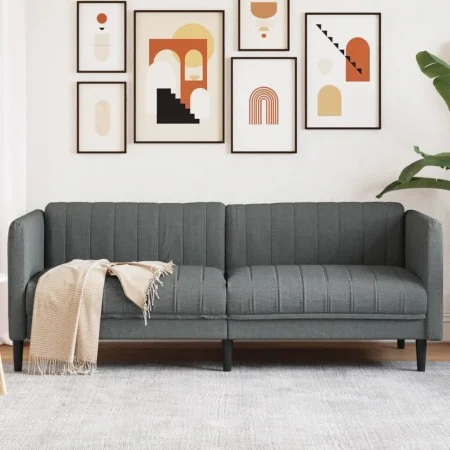 Sofá de 3 plazas tela gris oscuro de , Sofás - Ref: Foro24-372614, Precio: 250,22 €, Descuento: %