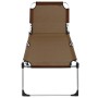 Tumbona senior extra alta plegable aluminio marrón de vidaXL, Tumbonas - Ref: Foro24-47916, Precio: 178,14 €, Descuento: %