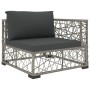 Set de muebles de jardín 6 pzas y cojines ratán sintético gris de vidaXL, Conjuntos de jardín - Ref: Foro24-46809, Precio: 60...