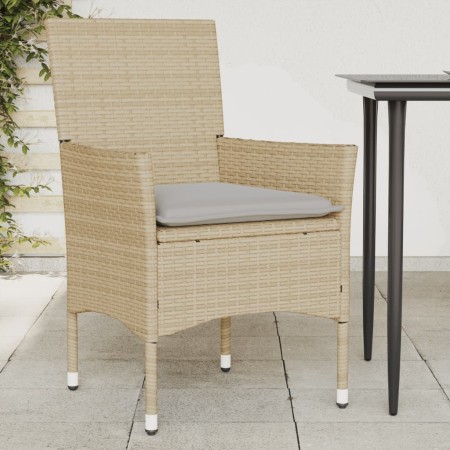 Sillones de jardín con cojines 2 uds ratán sintético beige de , Sillas de jardín - Ref: Foro24-368112, Precio: 116,79 €, Desc...