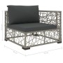 Set de muebles de jardín 6 pzas y cojines ratán sintético gris de vidaXL, Conjuntos de jardín - Ref: Foro24-46809, Precio: 60...