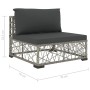 Set de muebles de jardín 6 pzas y cojines ratán sintético gris de vidaXL, Conjuntos de jardín - Ref: Foro24-46809, Precio: 60...