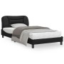 Estructura cama con luces LED cuero sintético negro 100x200 cm de , Camas y somieres - Ref: Foro24-3213913, Precio: 140,90 €,...
