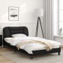 Estructura cama con luces LED cuero sintético negro 100x200 cm de , Camas y somieres - Ref: Foro24-3213913, Precio: 140,90 €,...