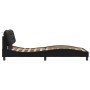 Estructura cama con luces LED cuero sintético negro 100x200 cm de , Camas y somieres - Ref: Foro24-3213913, Precio: 140,90 €,...