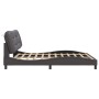 Estructura de cama con luz LED cuero sintético gris 180x200 cm de , Camas y somieres - Ref: Foro24-3213951, Precio: 261,37 €,...