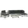 Set de muebles de jardín 6 pzas y cojines ratán sintético gris de vidaXL, Conjuntos de jardín - Ref: Foro24-46811, Precio: 39...