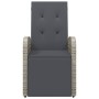 Sillón reclinable de jardín con cojines ratán sintético gris de , Sillas de jardín - Ref: Foro24-319540, Precio: 242,40 €, De...