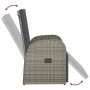 Sillón reclinable de jardín con cojines ratán sintético gris de , Sillas de jardín - Ref: Foro24-319540, Precio: 242,40 €, De...
