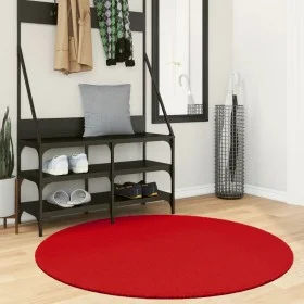 Alfombra de pelo corto OVIEDO roja Ø 120 cm de , Alfombras - Ref: Foro24-375633, Precio: 53,57 €, Descuento: %
