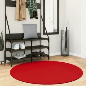 Alfombra de pelo corto OVIEDO roja Ø 120 cm de , Alfombras - Ref: Foro24-375633, Precio: 54,62 €, Descuento: %