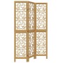 Biombo separador de 3 paneles madera maciza paulownia marrón de , Divisores de ambientes - Ref: Foro24-358862, Precio: 79,93 ...