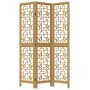 Biombo separador de 3 paneles madera maciza paulownia marrón de , Divisores de ambientes - Ref: Foro24-358862, Precio: 79,93 ...