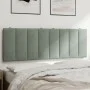Light gray velvet padded headboard 120 cm by , Headboards and footboards - Ref: Foro24-374661, Price: 46,46 €, Discount: %