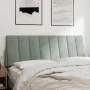 Light gray velvet padded headboard 120 cm by , Headboards and footboards - Ref: Foro24-374661, Price: 46,46 €, Discount: %