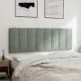 Light gray velvet padded headboard 120 cm by , Headboards and footboards - Ref: Foro24-374661, Price: 46,46 €, Discount: %