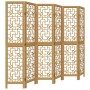 Biombo separador de 6 paneles madera maciza paulownia marrón de , Divisores de ambientes - Ref: Foro24-358874, Precio: 110,19...