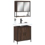 Set de muebles baño 2 pzas madera contrachapada marrón roble de , Muebles de baño - Ref: Foro24-3214664, Precio: 106,40 €, De...
