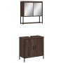 Set de muebles baño 2 pzas madera contrachapada marrón roble de , Muebles de baño - Ref: Foro24-3214664, Precio: 106,40 €, De...
