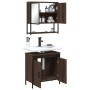 Set de muebles baño 2 pzas madera contrachapada marrón roble de , Muebles de baño - Ref: Foro24-3214664, Precio: 106,40 €, De...