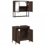 Set de muebles baño 2 pzas madera contrachapada marrón roble de , Muebles de baño - Ref: Foro24-3214664, Precio: 106,40 €, De...
