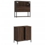 Set de muebles baño 2 pzas madera contrachapada marrón roble de , Muebles de baño - Ref: Foro24-3214664, Precio: 106,40 €, De...