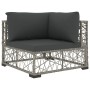 Set de muebles de jardín 6 pzas y cojines ratán sintético gris de vidaXL, Conjuntos de jardín - Ref: Foro24-46811, Precio: 39...