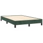 Cama box spring colchón y LED terciopelo verde oscuro 120x190cm de , Camas y somieres - Ref: Foro24-3270150, Precio: 369,61 €...