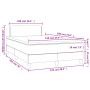 Cama box spring colchón y LED terciopelo verde oscuro 120x190cm de , Camas y somieres - Ref: Foro24-3270150, Precio: 369,61 €...