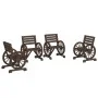 Sillas de jardín 4 unidades madera maciza de abeto de , Sillas de jardín - Ref: Foro24-3207128, Precio: 434,74 €, Descuento: %