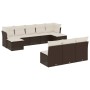 Set de sofás de jardín 10 pzas y cojines ratán sintético marrón de , Conjuntos de jardín - Ref: Foro24-3218293, Precio: 599,6...