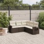 Set comedor de jardín 5 piezas y cojines ratán sintético marrón de , Conjuntos de jardín - Ref: Foro24-3220152, Precio: 340,4...