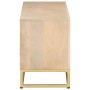 Mueble de TV madera maciza de mango y hierro 110x30x40 cm de , Almacenamiento para CD y DVD - Ref: Foro24-372022, Precio: 144...