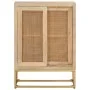Aparador de hierro y madera maciza de mango 55x30x76 cm de , Taquillas y armarios de almacenamiento - Ref: Foro24-372020, Pre...