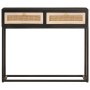 Mesa consola madera maciza de mango y hierro negro 90x30x76 cm de , Mesas auxiliares - Ref: Foro24-372003, Precio: 108,37 €, ...